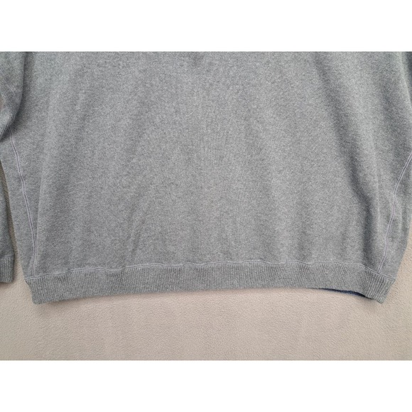 Tommy Bahama Sweater Mens 2XL XXL Reversible Quarter Zip Grey Blue - Picture 6 of 9